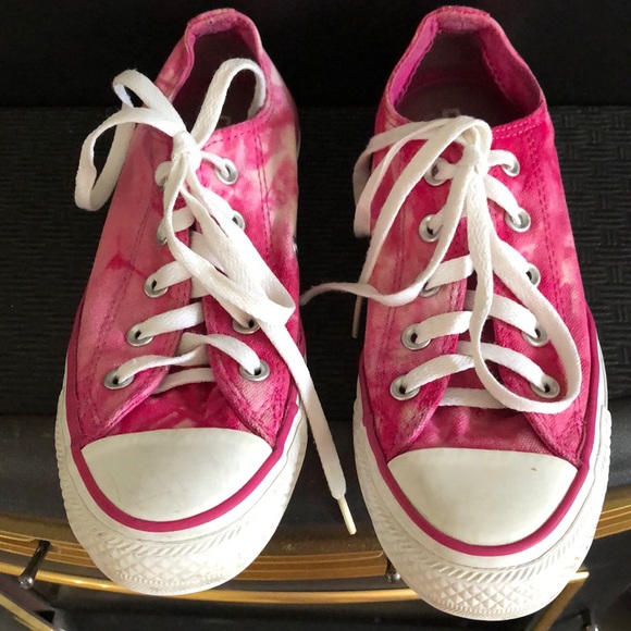 Converse Shoes - Pink tie dye Converse. 🎀